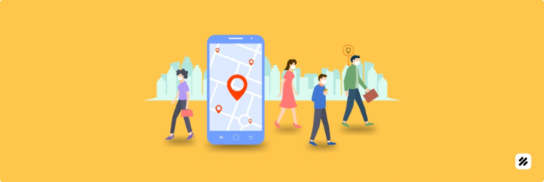 Illustration of Field Staff Tracking App map with pins and workers, built for offline sync on rural routes.