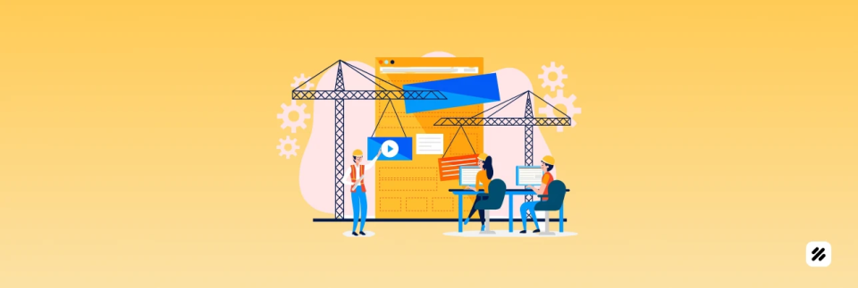 Illustration of small contractors using field service management software to schedule crews and manage work orders, RFIs and change orders