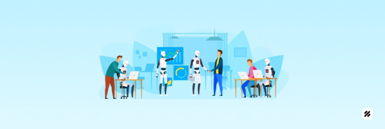 Illustration showing field force automation with AI-powered team coordination, analytics, and smart field execution at INDIASOFT.