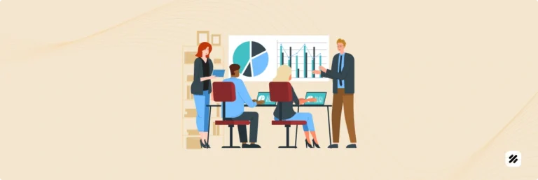 Sales team analyzing business dashboards and performance metrics using field force management software to improve productivity and decision-making.